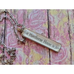 Hawthorne House pendant necklace made with The Inheritance Games book pages